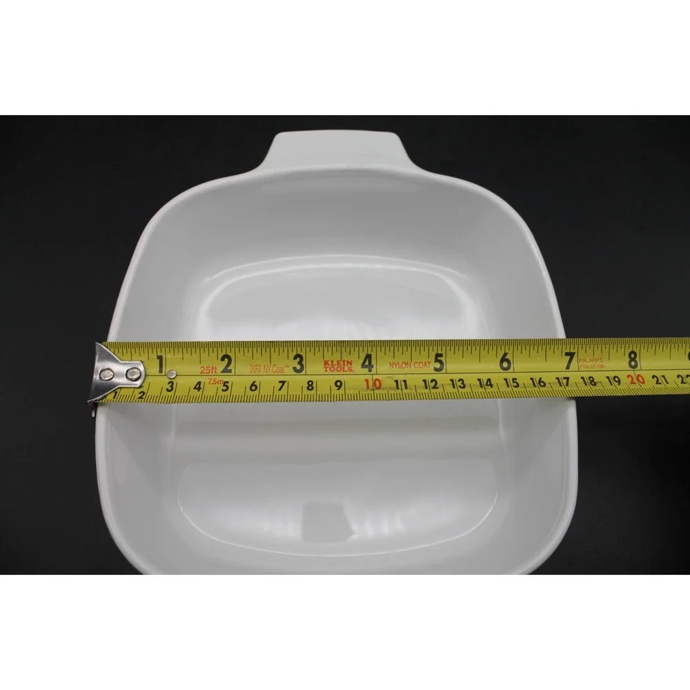 Vintage Corning Ware A-1-B 1 Liter Casserole Dish w Pyrex Lid Floral Basket